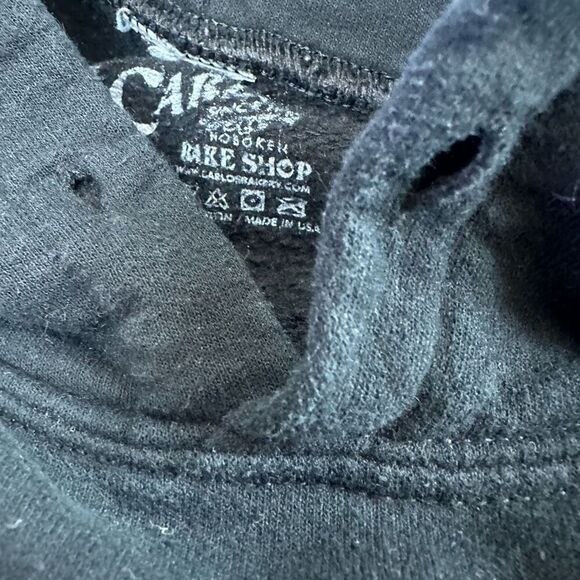 Carlos Bake Shop Size M Hoodie Sweatshirt Black Hoboken NJ Iconic Loungewear - Picture 5 of 9